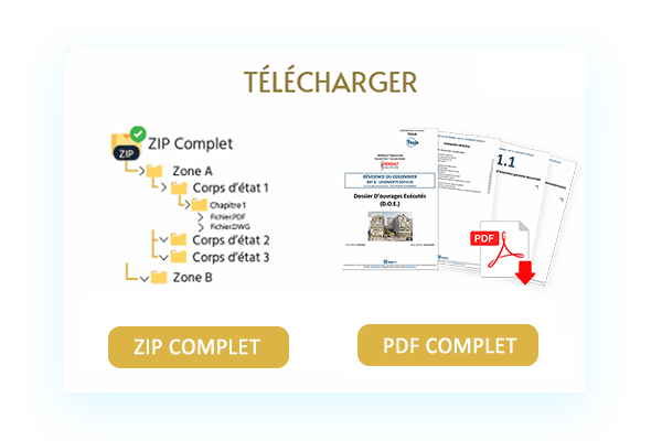 Apercu de la solution Keepéo pour telecharger un exemple de DOE en PDF pour l'imprimer ou ZIP sur son ordinateur ou clé USB